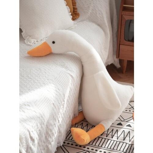 High Quality 100cm White Goose Toy Pillow Cartoon Soft Comfortable Home Decoration Sofa Bedroom Pillow Plush Doll Gifts Girl