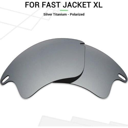 Mryok POLARIZED Replacement Lenses for Oakley Fast Jacket XL Sunglasses Silver Titanium