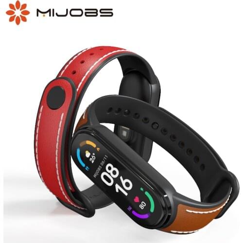 For Mi Band 5 Strap for Xiaomi Mi Band 6 Bracelet Wristband Correa Miband 5 6 Xiomi NFC Sport TPU Leather Breathable Replacement