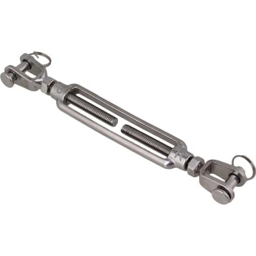 Silver 304 Stainless Steel European Style U&U M6 Turnbuckles Wire Rope Tensioners