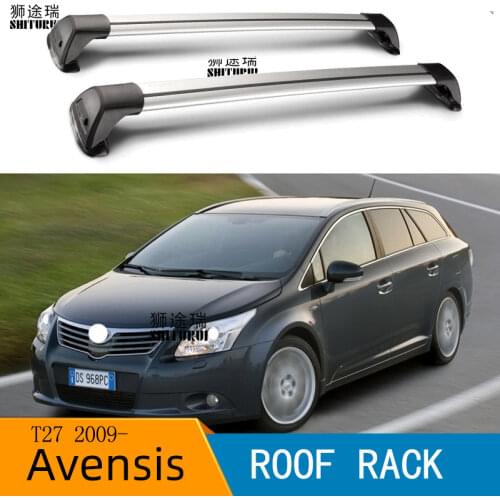 SHITURUI for Toyota Avensis Estate T27 2009-2019 Ultra Quiet Truck Roof Bar Car Special Aluminum Alloy Belt Lock