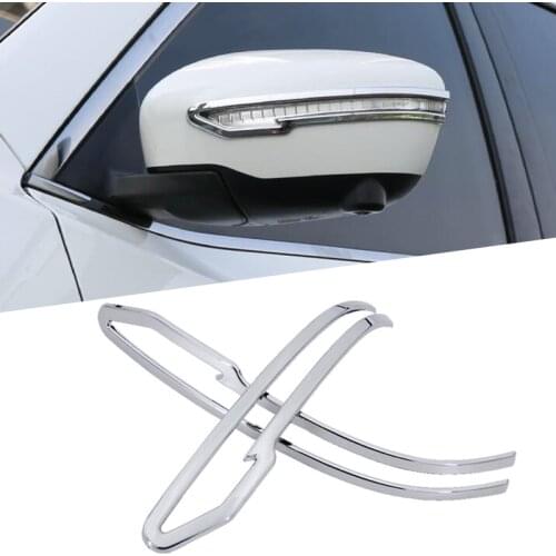 Carbon Fiber Style Door Side Mirror Rearview Strip Chrome Cover Trim Accessories For Nissan Qashqai J11 2016 2017 2018 2019