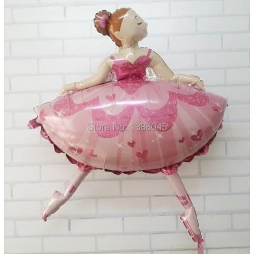 1pcs New Arrival Large Size Ballet Dancing Girl Foil Balloon Wedding Birthday Party Decorations Kids Baby Girl Party Suppliers