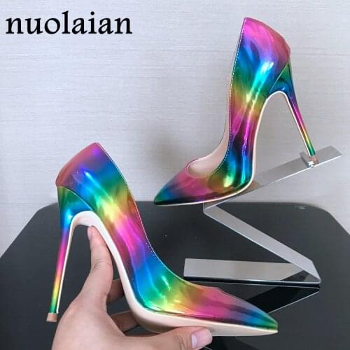 8/10/12CM Women High Heel Shoes Pointed Toe Sexy Wedding Pumps Woman High Heels Womens Dress Shoe Patent Leather Pump Shoes