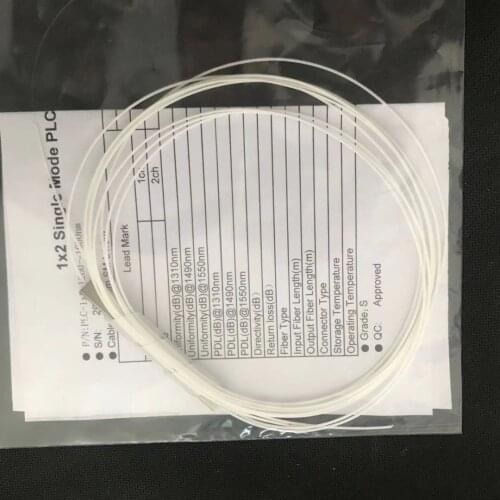 High Reliability10pcs/lot 1x2 1x4 1x8 1x16 fiber optic PLC splitter without connector cable 0.9mmMini Blockless 2,4 Ports PLC Sp