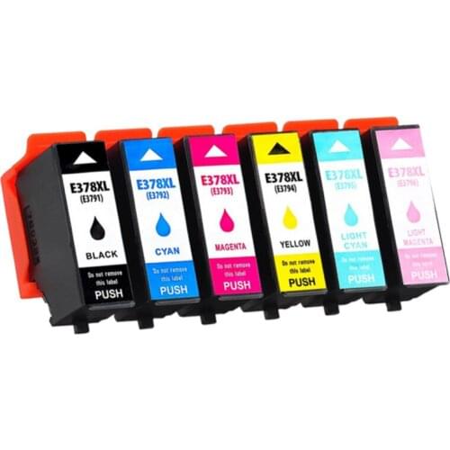 YLC 1set 6Pack 378XL Compatible Cartridge For Epson Expression E378XL Photo XP-8500 XP-8505 XP-15000 printer