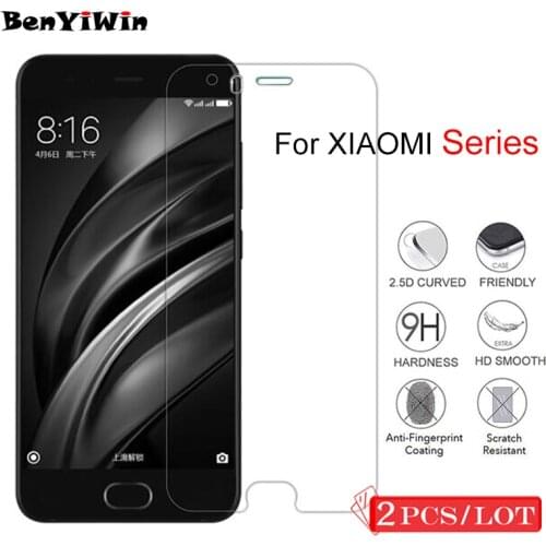 2PCS Screen Protector Case for xiaomi MI6 MI6X A1 A2 Tempered Glass Protective Film for xiaomi Mi 3 4 5 6 Pro 6X 5S PLUS Glass