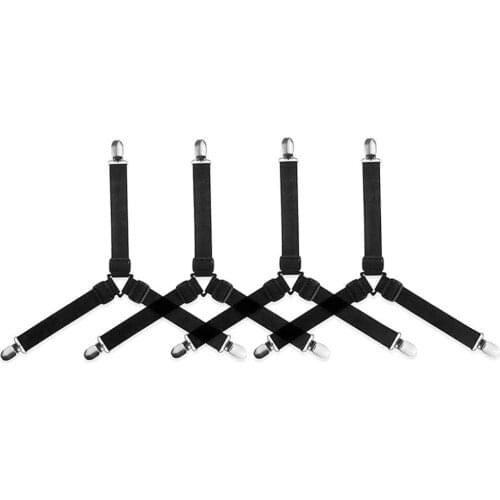 4Pcs/sets Bed Sheet Clips Fixing Slip-Resistant Belt Mattress Cover Blankets Home Grippers Clip Holder Fasteners Elastic Straps