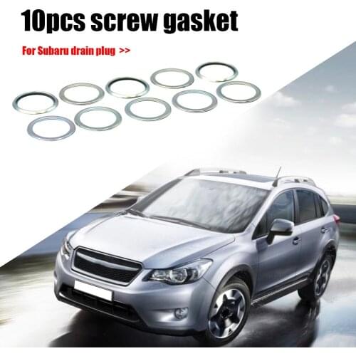 10pcs Oil Drain Plug Crush Washer Gaskets Crush Washers Seals Rings for Subaru Impreza Legacy Forester 1985-2018