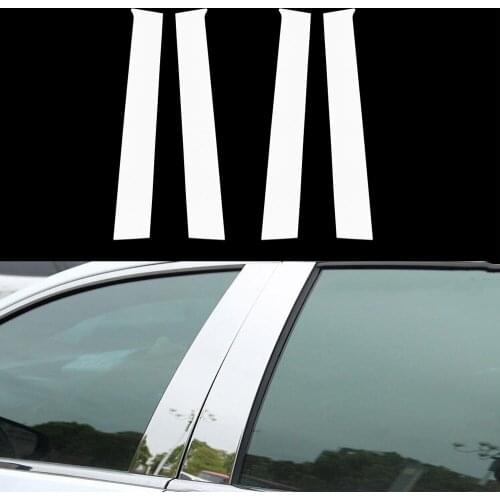 For Chevrolet GMC/SIERRA 2014-2018 Car Exterior Window Pillar Cover Trim Styling Stainless Steel Auto Moldings 4Pcs