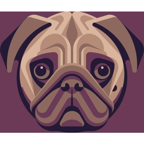 5D DIY Poured Glue Diamond Painting Kits Scalloped Edge Abstract Dogs Unique Handcraft Gift Soft Canvas Home Wall Decoration Art