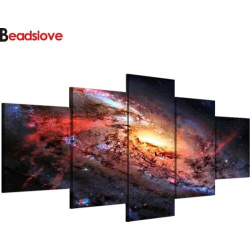 Abstract Universe Stretched space landscape Square Round Drill Mosaic Diamond Painting Cross Stitch DIY 5D Full Embroidery 5pcs