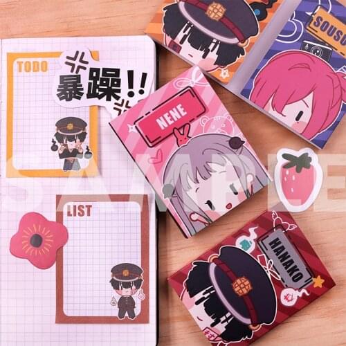 Anime Toilet-Bound Hanako-kun Nene Yashiro Memo Pad Cosplay Sticky Hand account Note pads School Student Bookmark Xmas Gifts