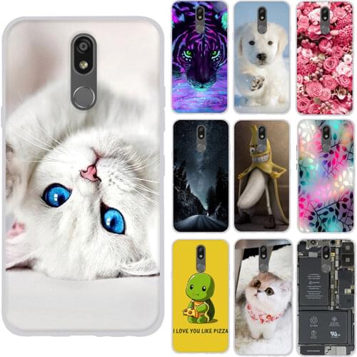 For LG K12 Plus Case Thin Silicone Back Bumper For LG K40 Cover Capa Romantic Pattern For LG X4 2019 Bag Bumper Case Cover