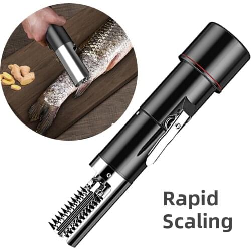 Electric Fish Scaler Brush Waterproof Fish Skin Brush Scraping Graters Fast Remove Fish Knife Cleaning Peeler Scaler Scraper