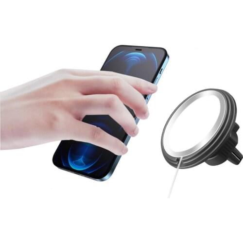 HOT SALES！！Car Air Vent Dashboard Mount Phone Holder for iPhone 12 Magsafed Wireless Charger