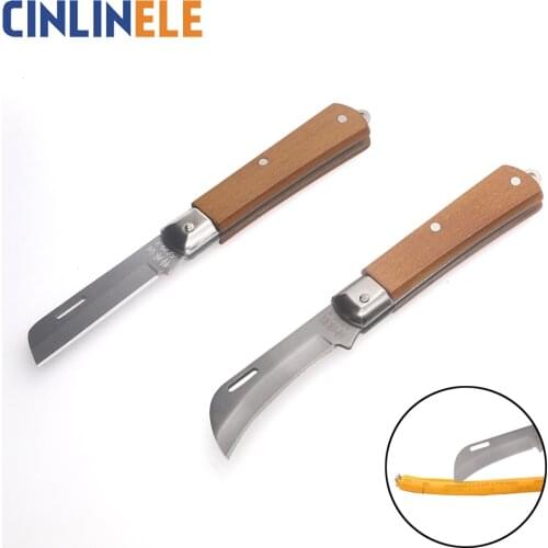 Electrical Insulation Quick Strip Cable Stripper Fold Cutter Tool Removal / Slitter Knife and Wire Stripping Tool
