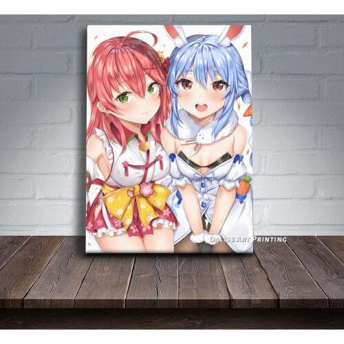 Canvas Anime Usada Pekora Pictures Home Decoration Paintings Poster HD Prints Wall Art Modular Living Room Framed