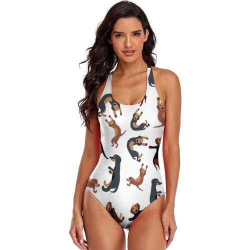 Dachshund Swimsuit Best Novelty Swimwear Swim One Piece For Chubby Bathing Suit