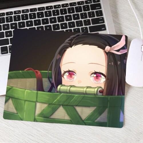 Computer Small Size Mouse Pad Kimetsu No Yaiba Natural Rubber Anti-slip Gamer Art Lovely Office Decoration Carpet MousePads