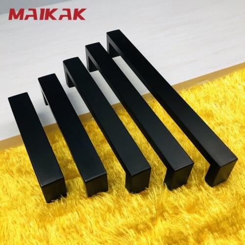 MAIKAK Matte Black Cabinet Handles Knobs Long Furniture Pulls Kitchen Cupboard Wardrobe Chest Drawer Modern Nordic Handle Pull