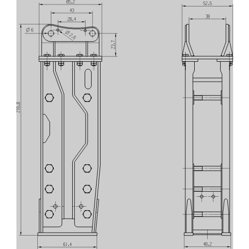 Fury Bear Excavator model broken hammer straight hammer 1/12 1/14