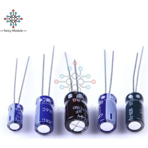 210Pcs 25 Value 0.1uF-220uF Electrolytic Capacitors Condenser Assortment Kit Set