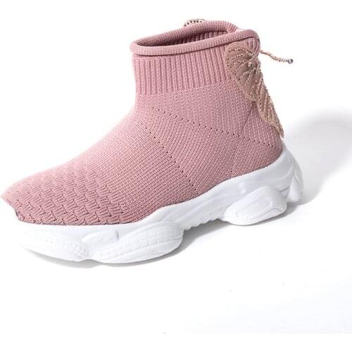 New Children Sports Shoes Girls Socks Casual Breathable Sneakers Student Flats Baby Toddler Mesh Spring/Autumn Kids 03A