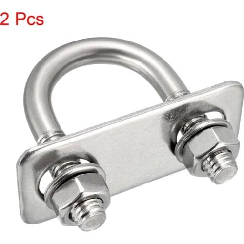 Uxcell New Hot 2pcs M8 M10 U Bolt 25mm 27mm Inner Width U-Bolt with Nuts Frame Straps 304 Stainless Steel Fastener Nut Bolt