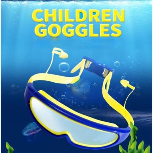 Boys & Girls Swimming Googles with Ear Plugs Clear Mirrored Lenses Anti-fog Swim Glasses