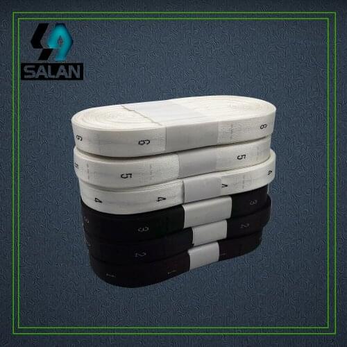 Wholesale Stock garment satin number 1-24 size labels for clothing sewing tags Customized clothing woven Size tags free shipping