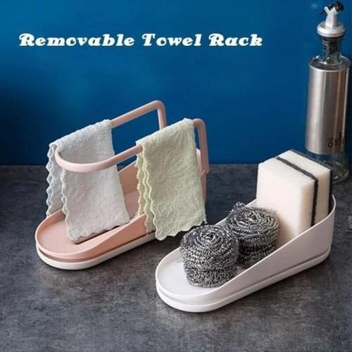 Kitchen Holder Sink Organizer with Towel Rack Convenience Dishcloth Drying Rack for Home Kitchen can CSV