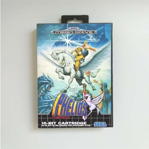 Phelios - EUR Cover With Retail Box 16 Bit MD Game Card for Megadrive Genesis Video Game Console