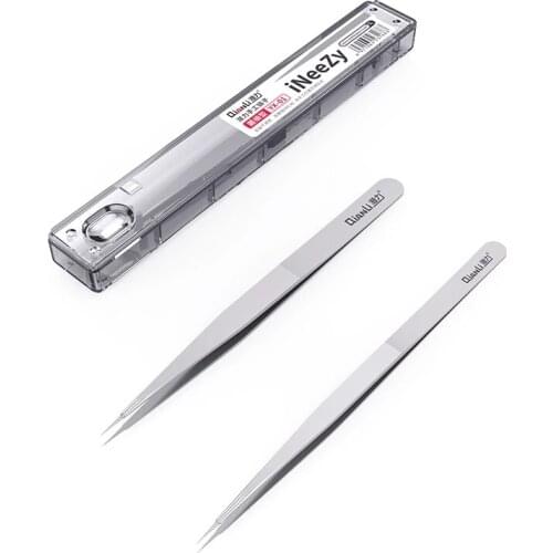 Qianli iNeeZY Handmade Polished Non-magnetic Stainless Tweezer High Hardness Vacuum Plating Process Jump line Tweezer
