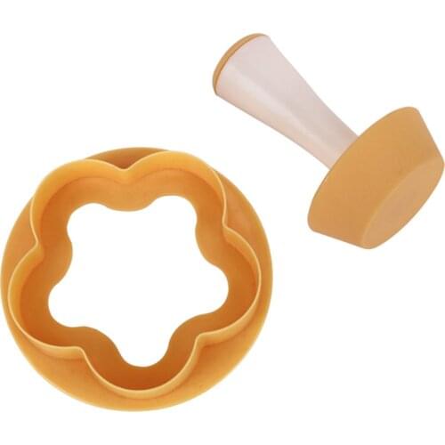 Plastic Pastry Tamper Tart Shell Molds Tart Cutter Flower/Round Dough Cookie Cutter Set Cupcake Mold for Muffin/Cupcake