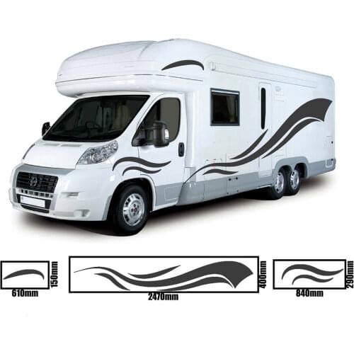 MOTORHOME STRIPES -Camper Van Horsebox RV Sticker Caravan Decal Graphic tu-752
