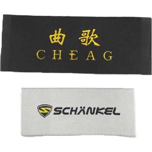 Custom Garment Leader Label For Clothes Care Woven Label Tag For Hats Customized Personalized Brand Hand Made Labels Fabric Tags