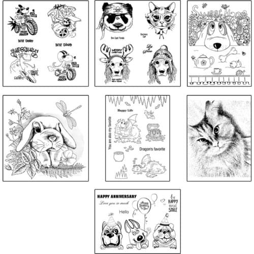 Clear Seal Stamp Dinosaur Silicone DIY Scrapbooking Embossing Photo Decorative Paper Card Craft Scrapbooking Stamp My Account