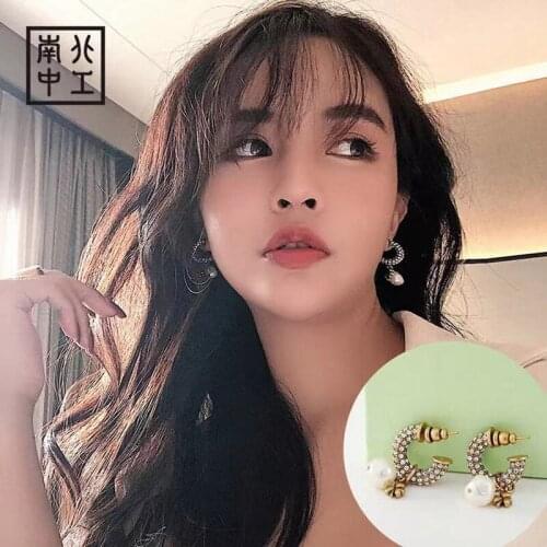 Factory Direct Sales New Styles Costume Pearls Earrings Women Jewelry INS Same Design Accessories