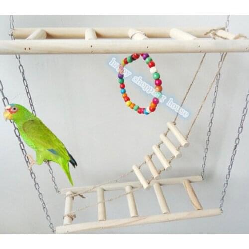 The bird swing ladder to climb a ladder stairs in a large parrot parrot toy double grey parrot toys 40cm*40cm
