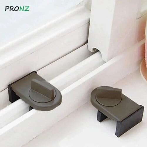 Lock On Windows Adjustable Security Door Latch Mobile Window Insurance Lock Anti-theft Protection Lock Window Stoppers Door Lock