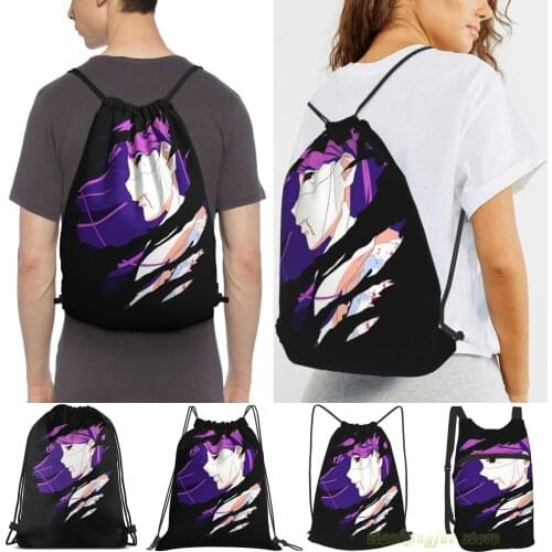 Unisex Drawstring Bags Rize Inspired Anime Women Drawstring Backpacks Men Outdoor Travel Backpacks Training Fitness Bag