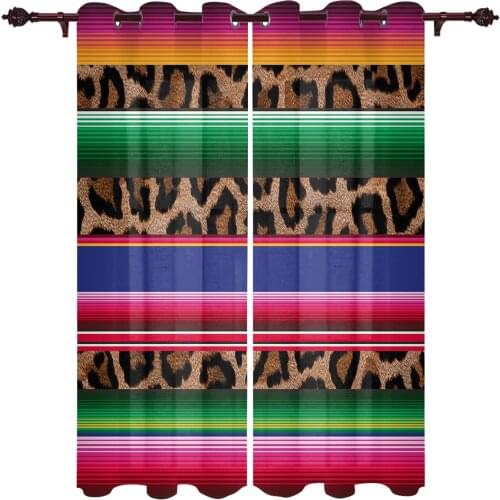 Baby Bedroom Curtains Leopard Animal Skin Texture Living Room Hanging Curtains Balcony Kitchen Study Modern Window Treatments