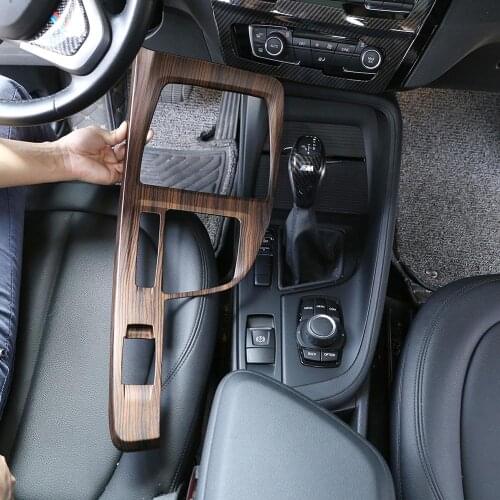 Pine Wood Grain ABS Console Upgraded Version Gear Shift Panel Cover Trim for BMW X1 X2 F48 F47 2016-2019 LHD Vehicles Accessorie