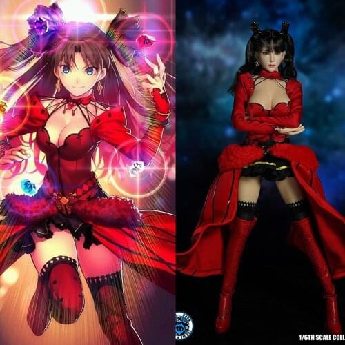 SUPER DUCK SET054 1/6 Scale Female Figure Magical Girl Head Sculpt Carved Costume Clothes Set Model for Fans Gifts