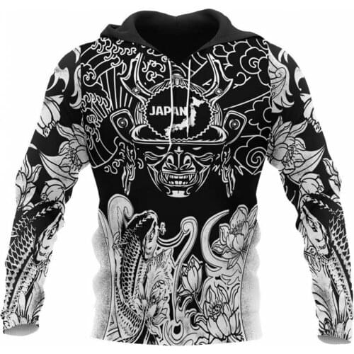 CLOOCL Fashion Retro Japanese Samurai 3D Print Designs Hooded Sweatshirt Men Women Harajuku Streetwear Coat Pullover