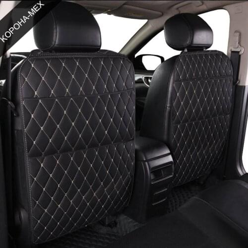 Universal Car Seat Back Protector Cover 1pc Organizer Tablet Stand Hanging Bag Styling Storage Holder Kick Mat Car Accessories