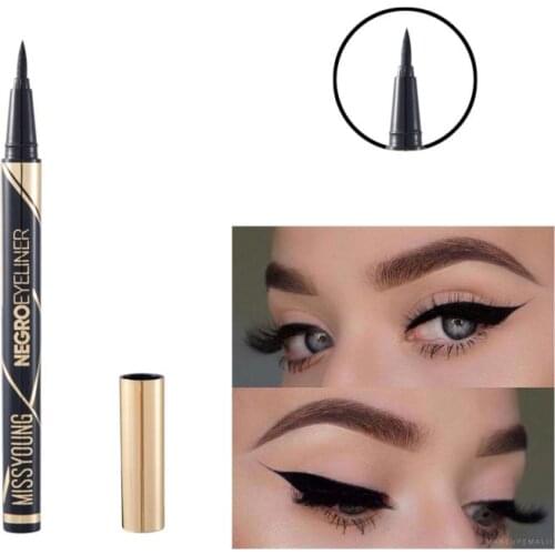 MissYoung Ultimate Black Liquid Eyeliner Pen Quick-drying Waterproof Long-lasting Non-smudge Eye Liner Pencil Eye Makeup TSLM2