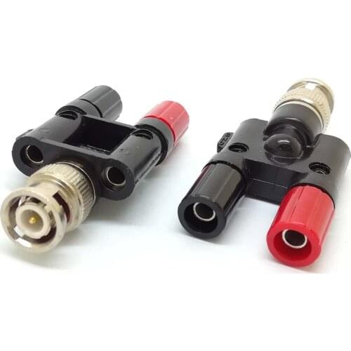 10pcs CCTV Camera BNC Male To Double Banana Female Jack Coax RF Adapter