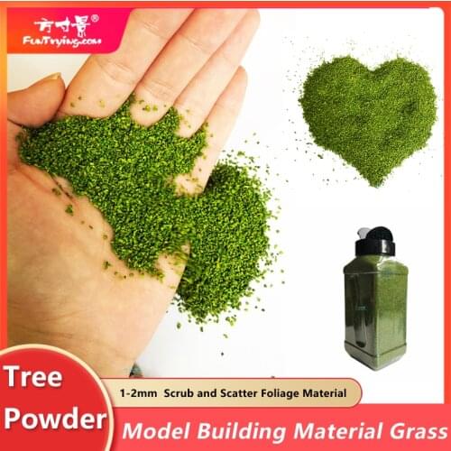30g 1-2mm Scrub and Scatter Foliage Material Wooden Tree Powder Leaves Scale Model Building Material Grass Miniature Dioramas